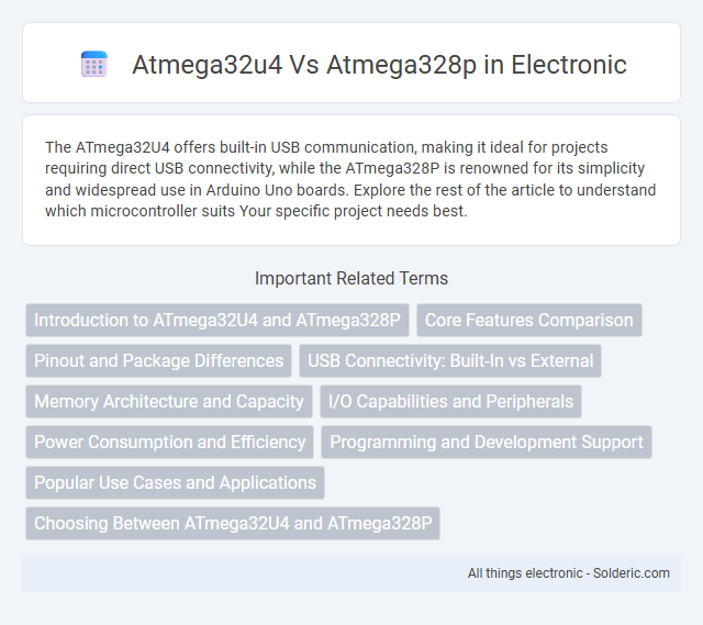 ATmega32U4 vs ATmega328P - What is the difference?