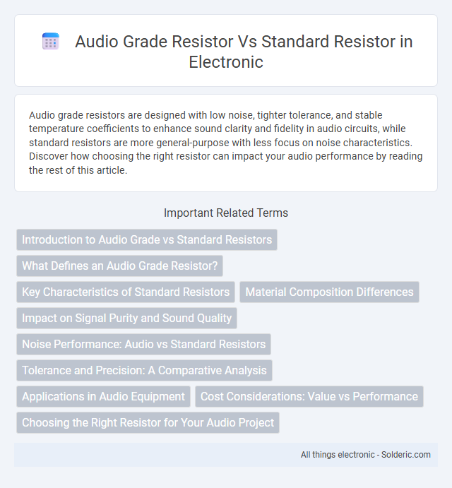 Audio Grade Resistor vs Standard Resistor - What is the difference?