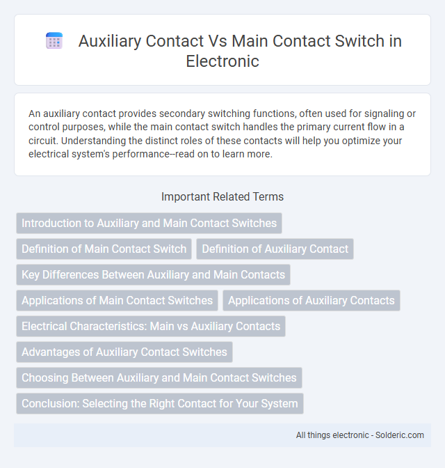 Main Contact Switch vs Auxiliary Contact - What is the difference?