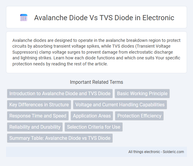 Avalanche Diode vs TVS Diode - What is the difference?