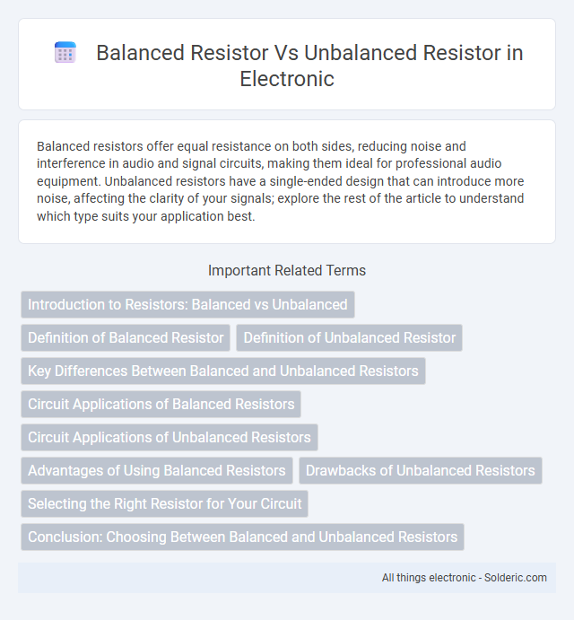 Balanced Resistor vs Unbalanced Resistor - What is the difference?