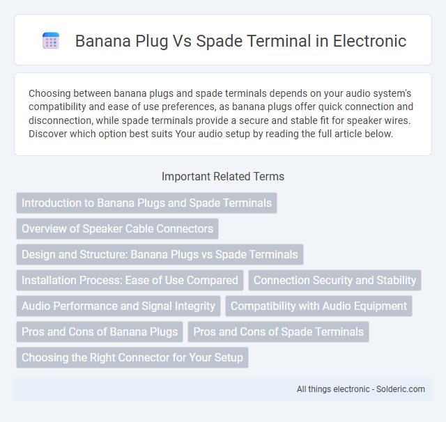 Spade Terminal vs Banana Plug - What is the difference?