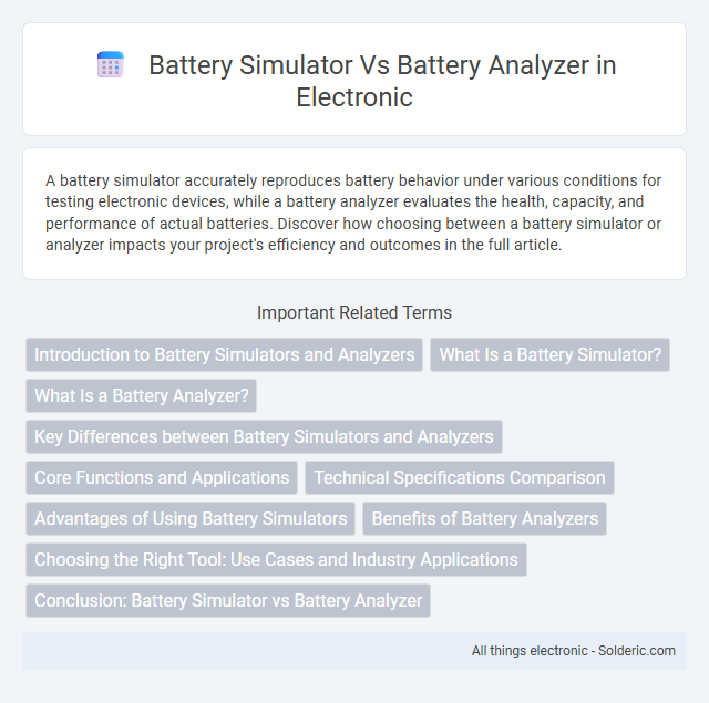 Battery analyzer vs battery simulator - What is the difference?