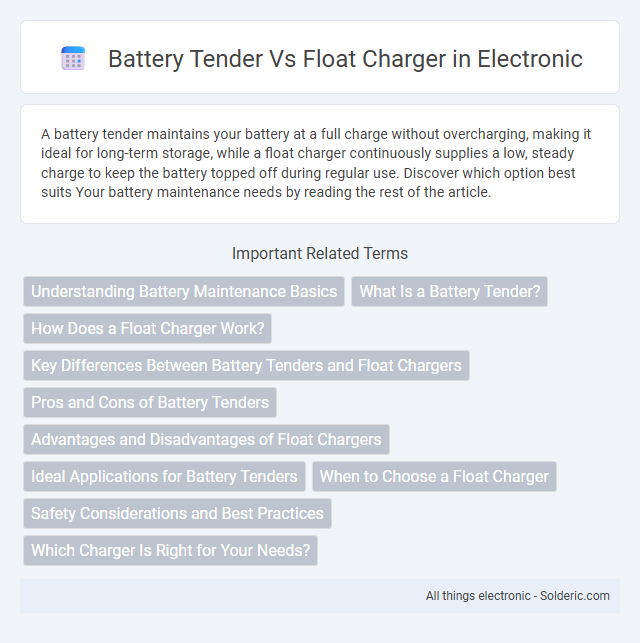 Battery Tender vs Float Charger - What is the difference?