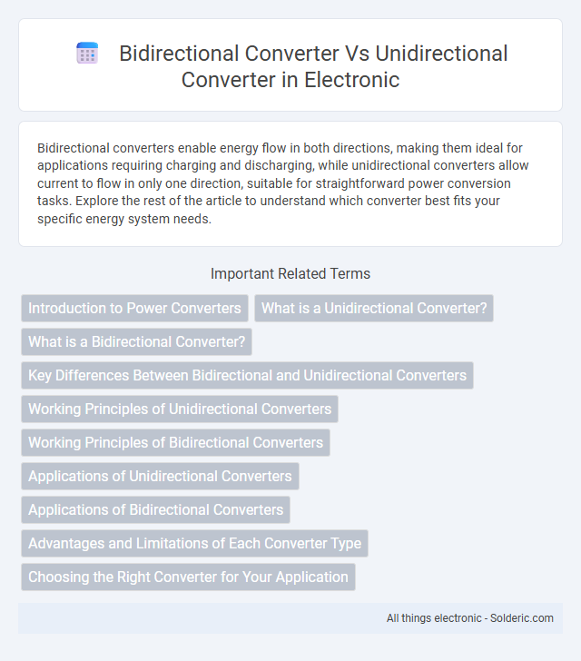 Bidirectional Converter vs Unidirectional Converter - What is the difference?