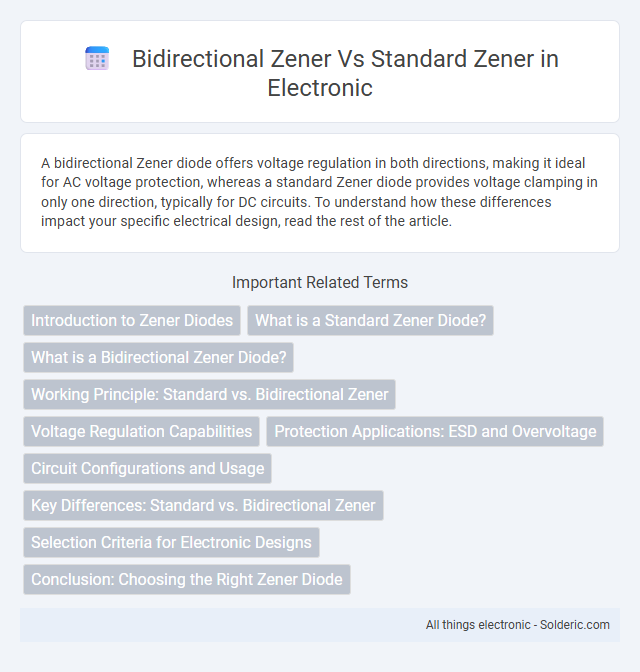 Standard zener vs Bidirectional zener - What is the difference?