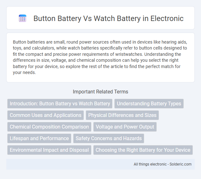 Button Battery vs Watch Battery - What is the difference?
