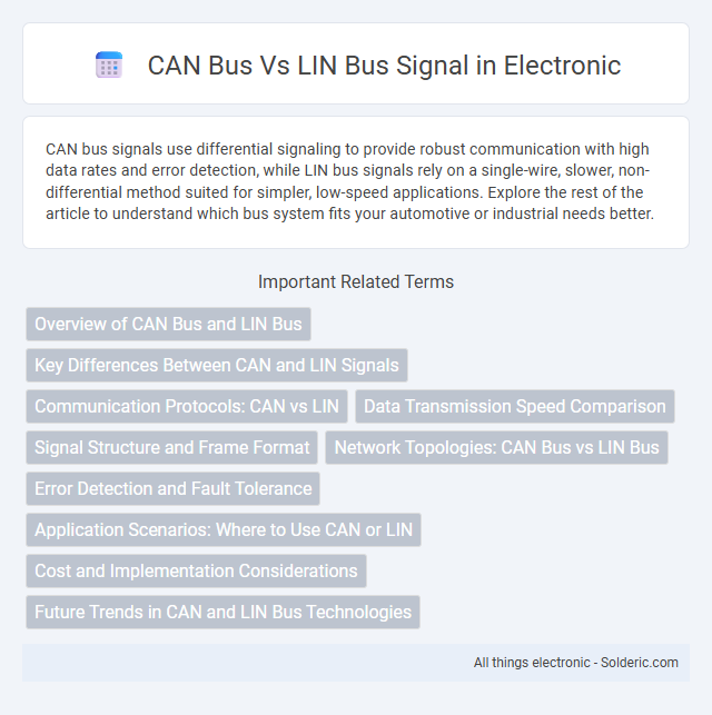 CAN bus vs LIN bus Signal - What is the difference?