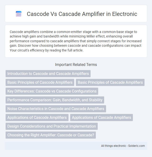 Cascode vs Cascade Amplifier - What is the difference?