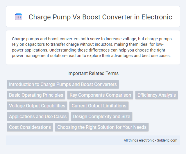 Boost Converter vs Charge Pump - What is the difference?