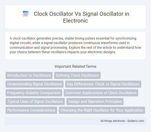 Clock Oscillator vs Signal Oscillator - What is the difference?