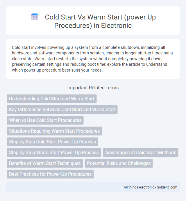 Power Up Procedures: Cold Start vs Warm Start - What is the difference?