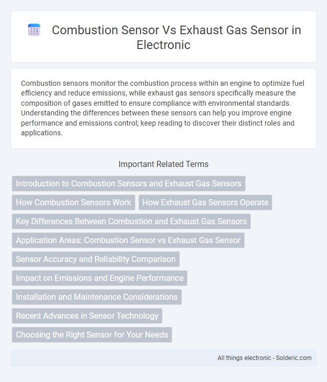 Combustion Sensor vs Exhaust Gas Sensor - What is the difference?