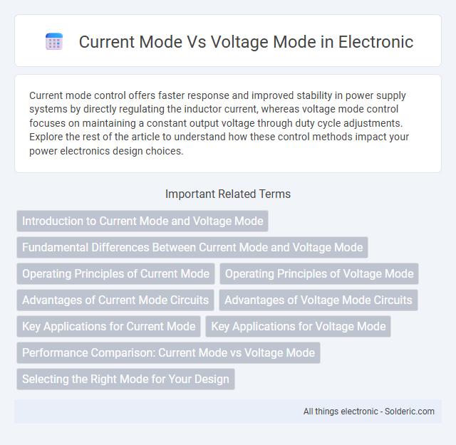 Current Mode vs Voltage Mode - What is the difference?