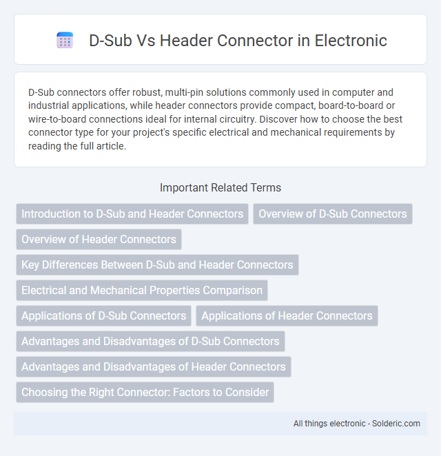 D-Sub vs Header Connector - What is the difference?