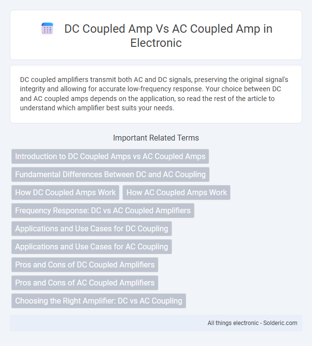 AC Coupled Amp vs DC Coupled Amp - What is the difference?