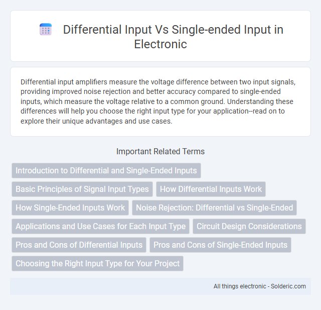 Differential Input vs Single-Ended Input - What is the difference?