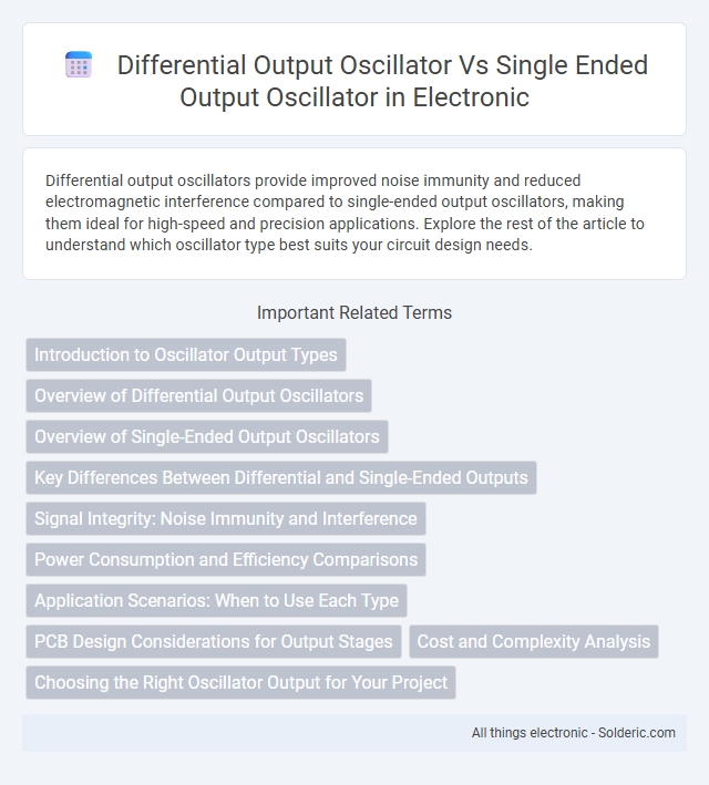 Differential Output Oscillator vs Single Ended Output Oscillator - What is the difference?