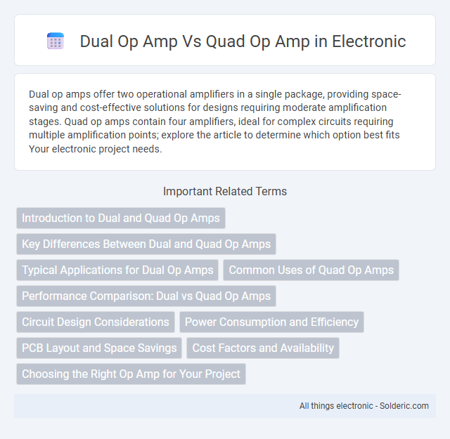 Dual op amp vs Quad op amp - What is the difference?