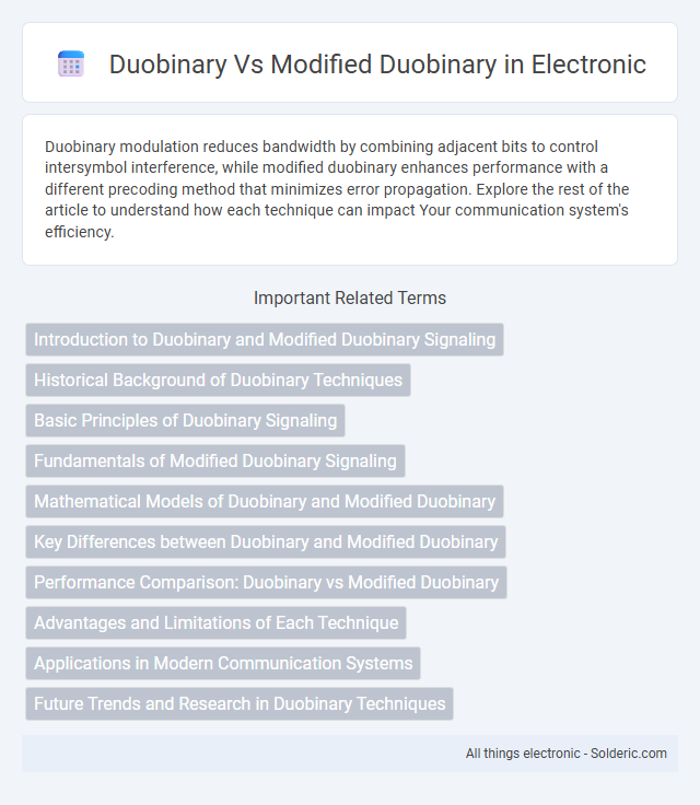 Modified Duobinary vs Duobinary - What is the difference?