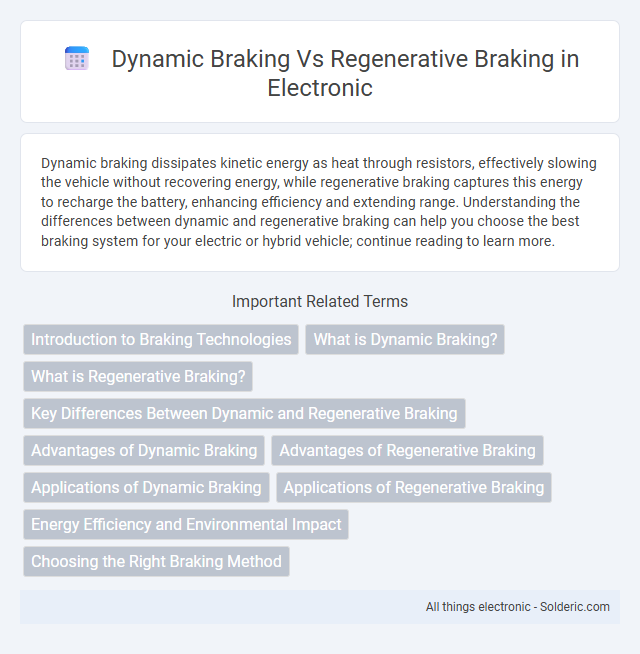 Regenerative braking vs Dynamic braking - What is the difference?