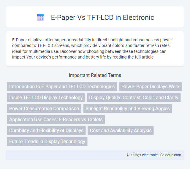 E-Paper vs TFT-LCD - What is the difference?