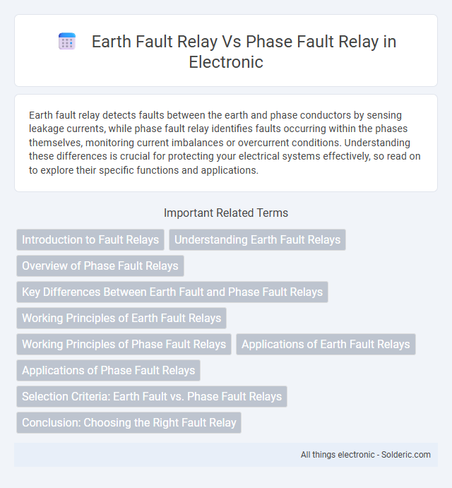 Earth Fault Relay vs Phase Fault Relay - What is the difference?