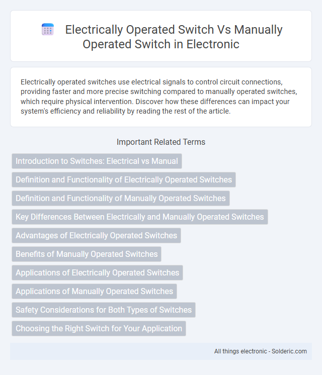 Electrically Operated Switch vs Manually Operated Switch - What is the difference?