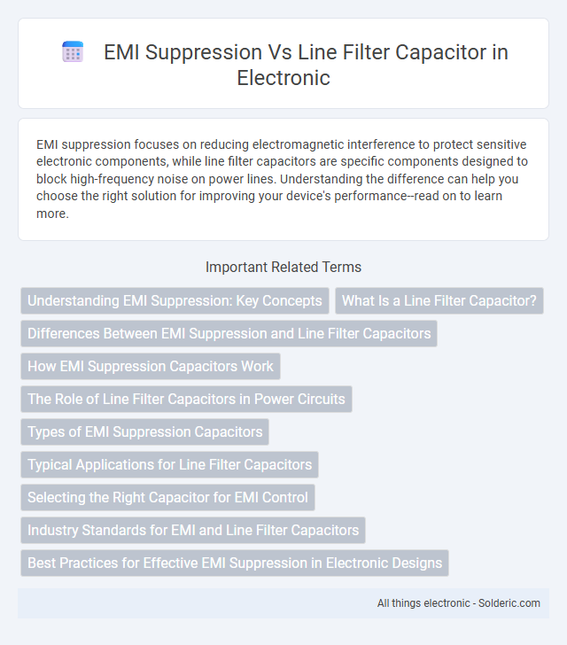 EMI Suppression vs Line Filter Capacitor - What is the difference?