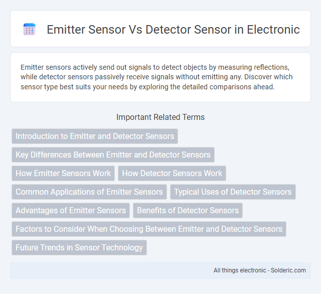 Detector Sensor vs Emitter Sensor - What is the difference?