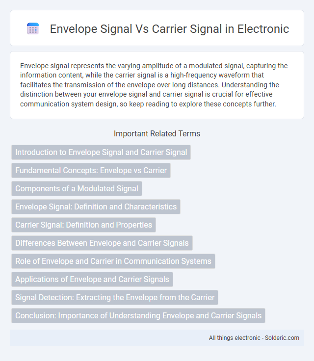 Carrier Signal vs Envelope Signal - What is the difference?