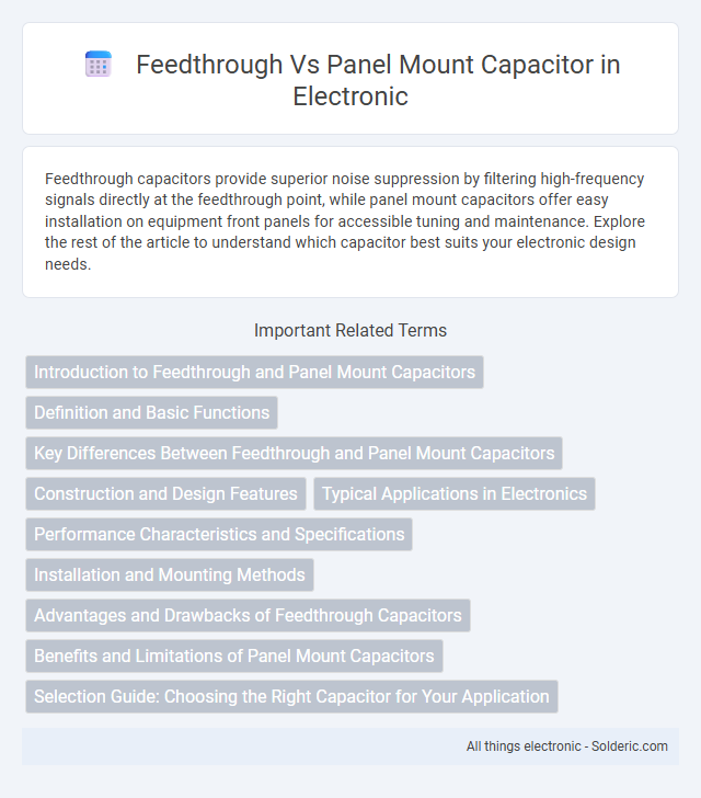 Panel Mount Capacitor vs Feedthrough Capacitor - What is the difference?