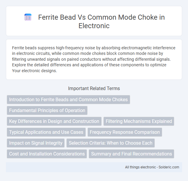 Common Mode Choke vs Ferrite Bead - What is the difference?
