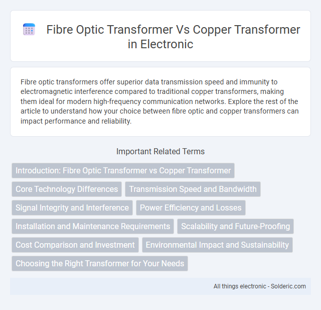 Copper Transformer vs Fibre Optic Transformer - What is the difference?