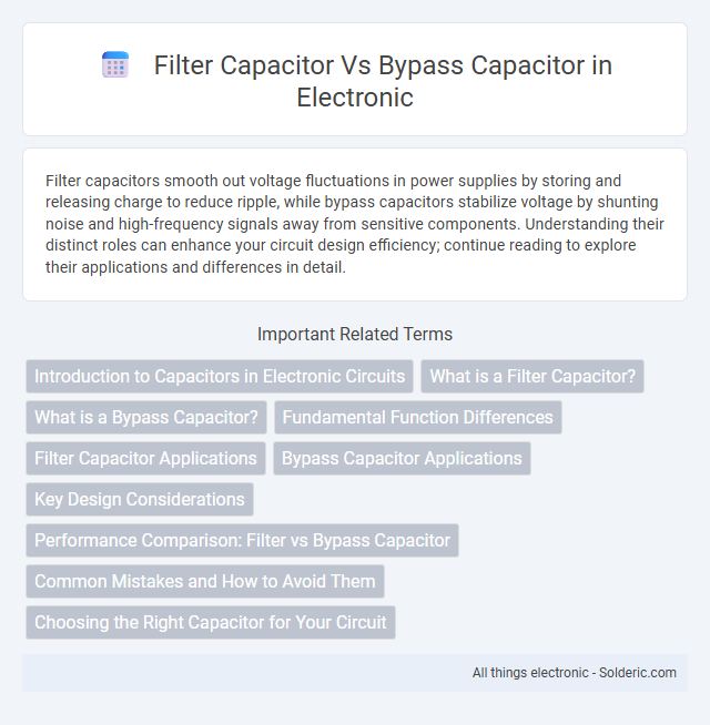 Bypass Capacitor vs Filter Capacitor - What is the difference?