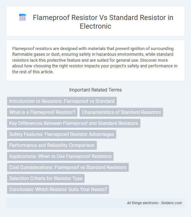 Standard resistor vs flameproof resistor - What is the difference?