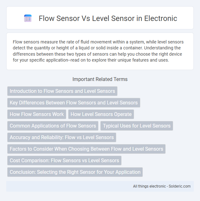 Level Sensor vs Flow Sensor - What is the difference?