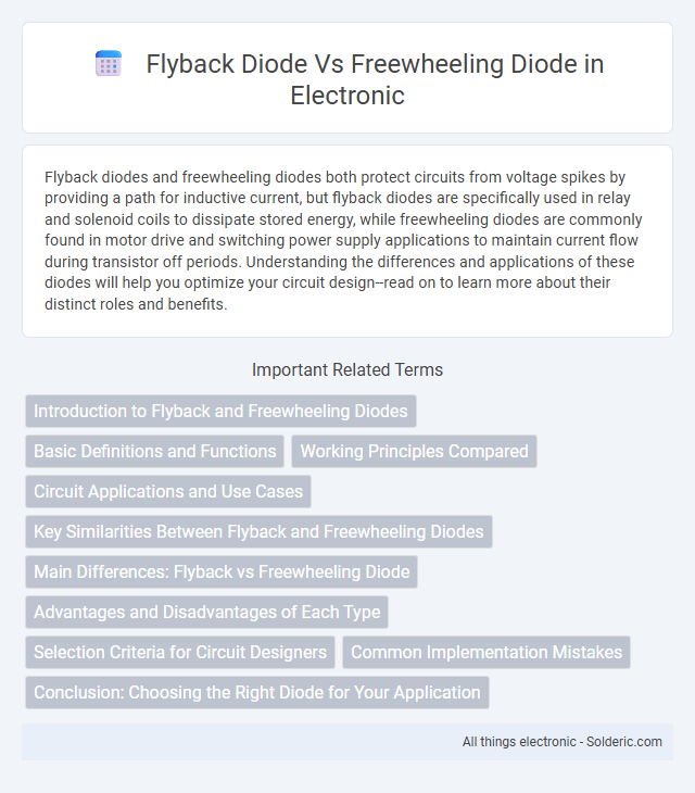 Freewheeling diode vs Flyback diode - What is the difference?