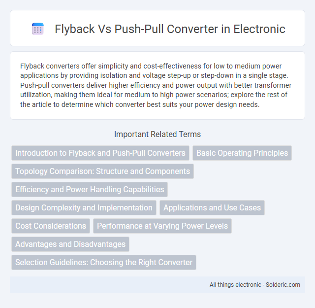 Push-Pull Converter vs Flyback - What is the difference?