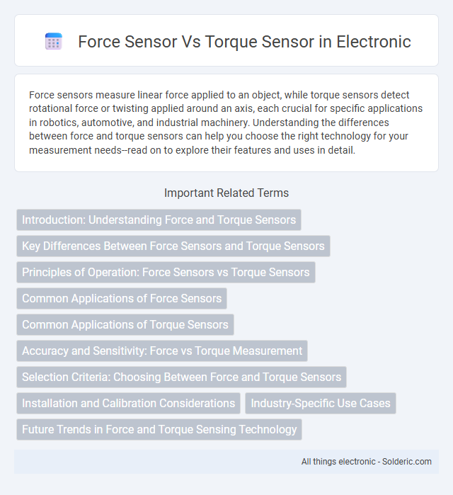 Force Sensor vs Torque Sensor - What is the difference?