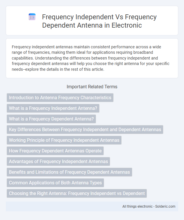 Frequency Dependent vs Frequency Independent Antenna - What is the difference?