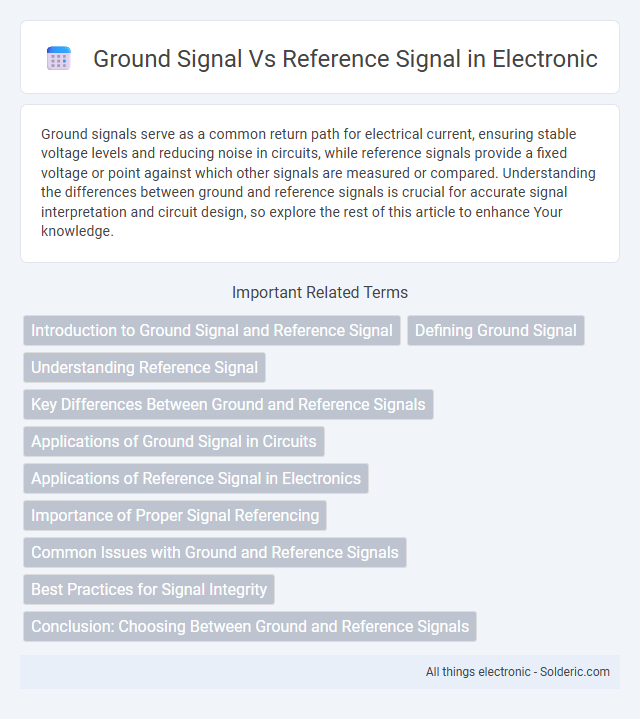 Reference Signal vs Ground Signal - What is the difference?