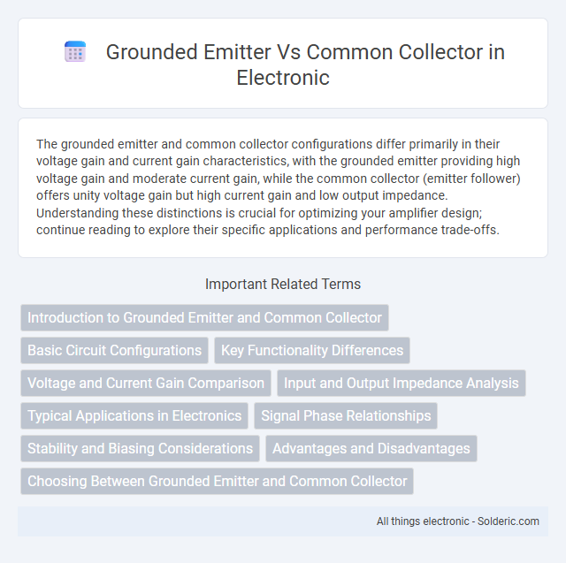 Common Collector vs Grounded Emitter - What is the difference?