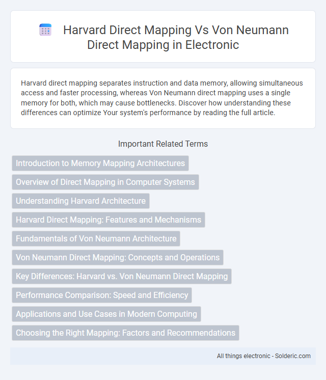 Harvard Direct Mapping vs Von Neumann Direct Mapping - What is the difference?