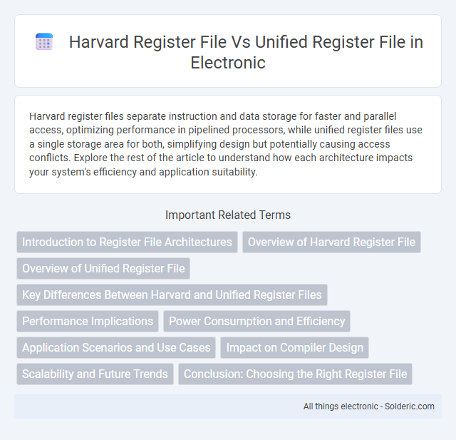 Harvard Register File vs Unified Register File - What is the difference?