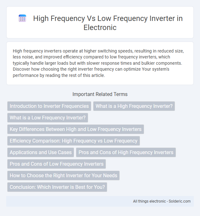 Low Frequency vs High Frequency Inverter - What is the difference?
