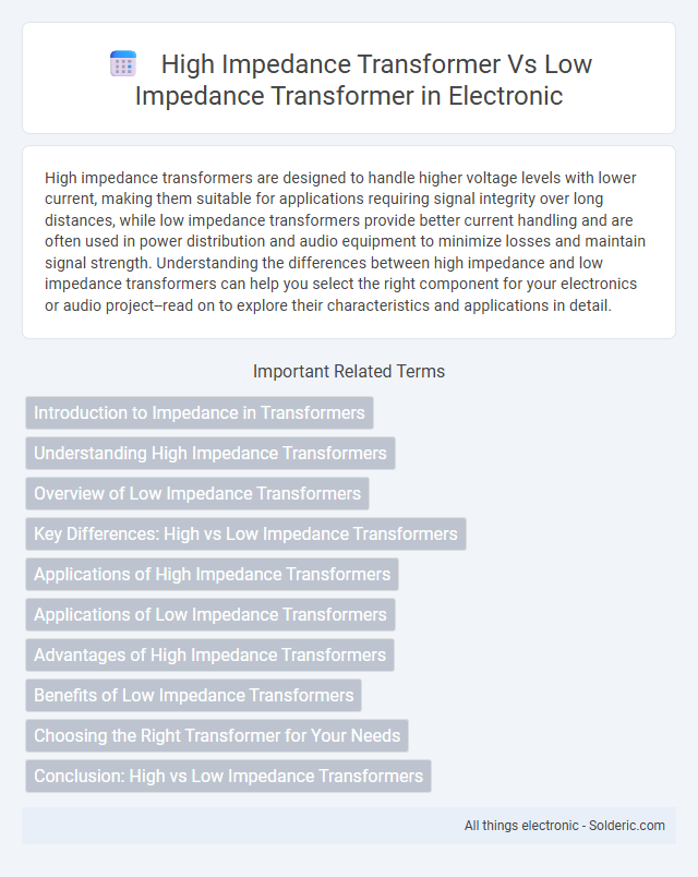 High Impedance Transformer vs Low Impedance Transformer - What is the difference?