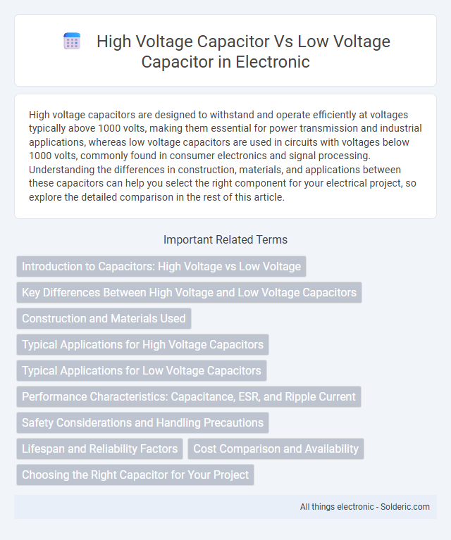 High Voltage Capacitor vs Low Voltage Capacitor - What is the difference?