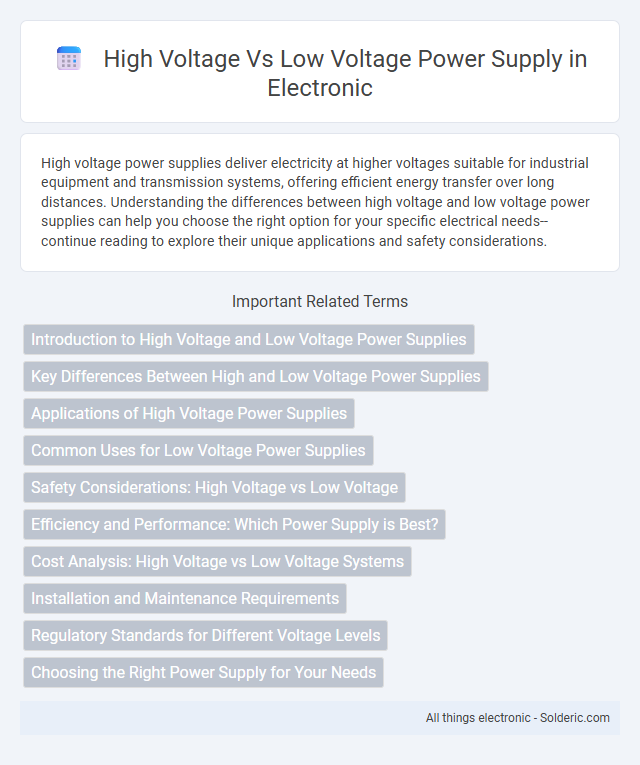 High Voltage vs Low Voltage Power Supply - What is the difference?