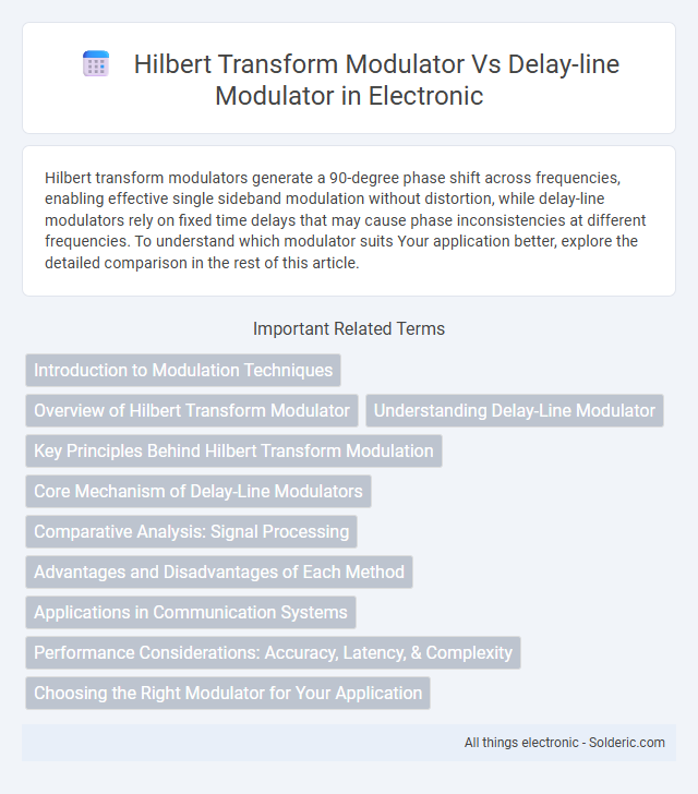 Delay-line modulator vs Hilbert transform modulator - What is the difference?